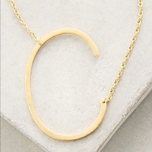 Anthropologie Block Letter C Monogram Necklace
